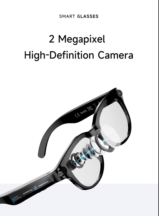 AI Smart Glasses 720p camera