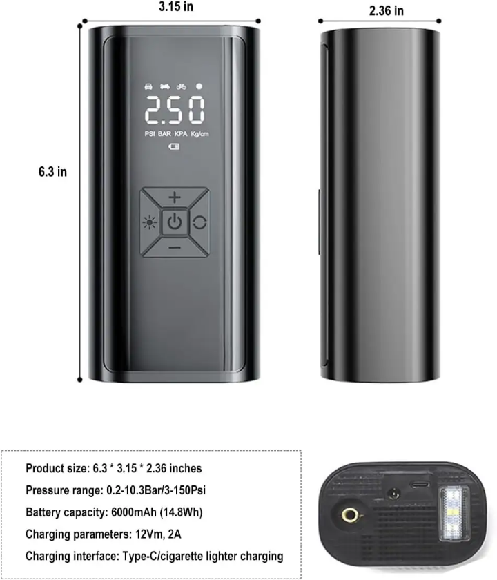 Portable Electric Tire Inflator