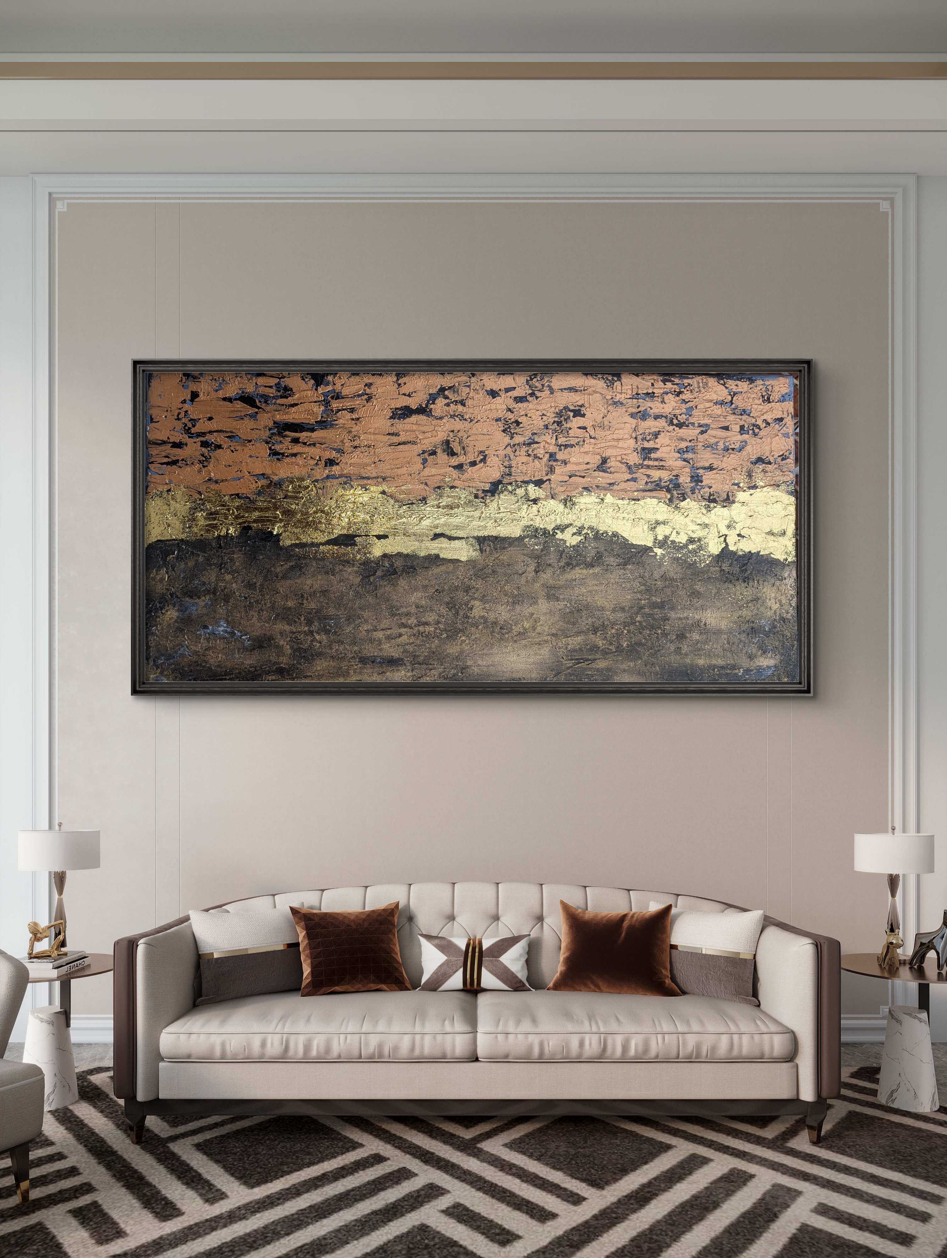 Modern Metallic Abstract Canvas