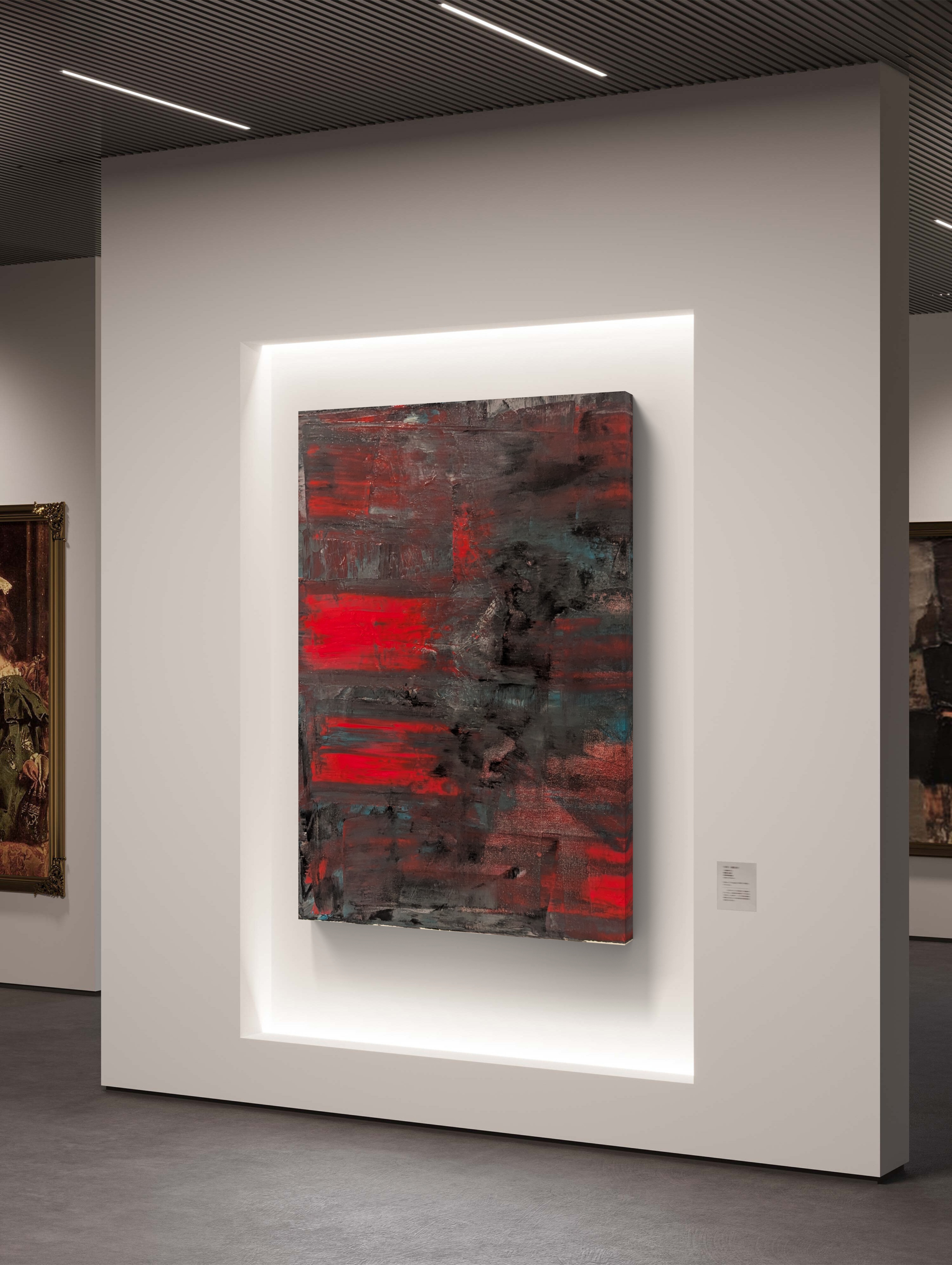 Red Abstract Painting