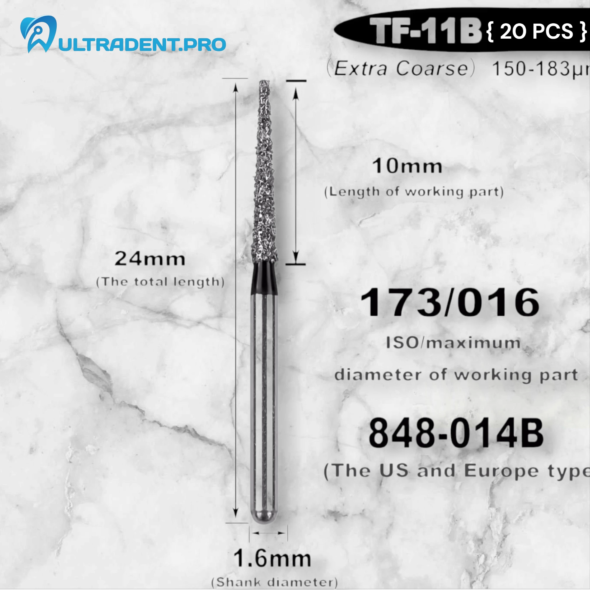 Black TF Series Diamond Burs {20 PCS}