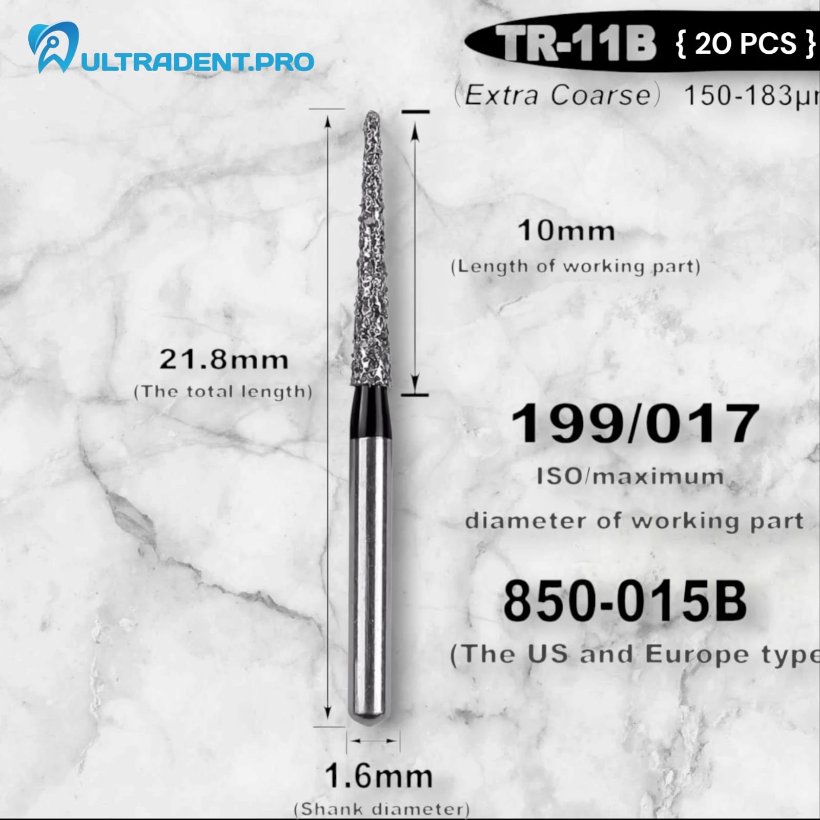 TR-13B Dental Diamond Burs (20 pcs)