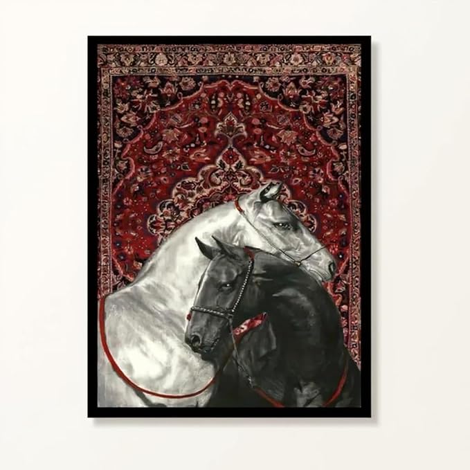 Horse Duo on persian carpet art !