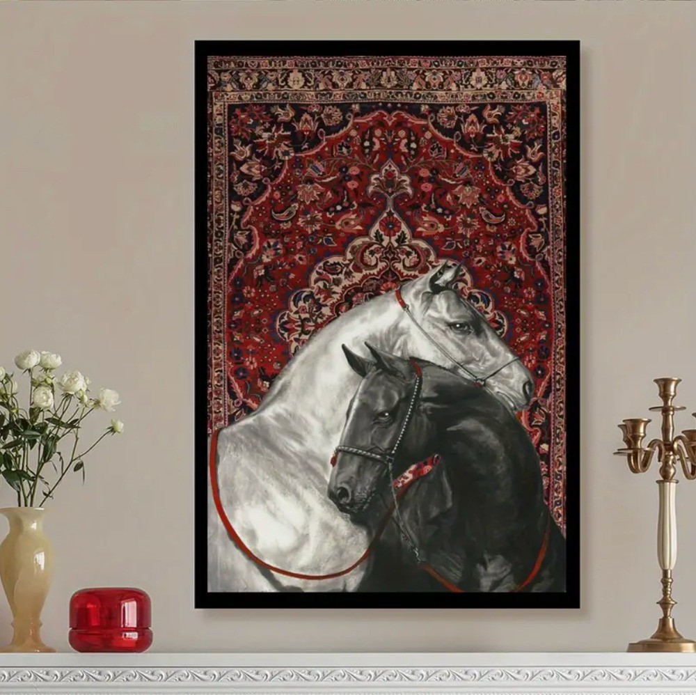 Horse Duo on persian carpet art !