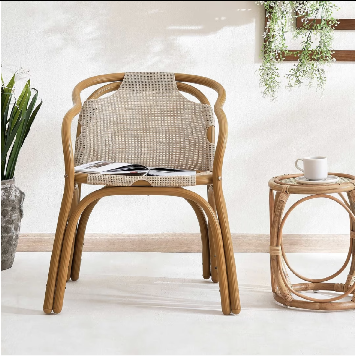 Modern Rattan Accent Chair