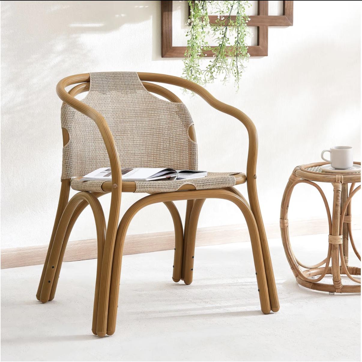 Modern Rattan Accent Chair