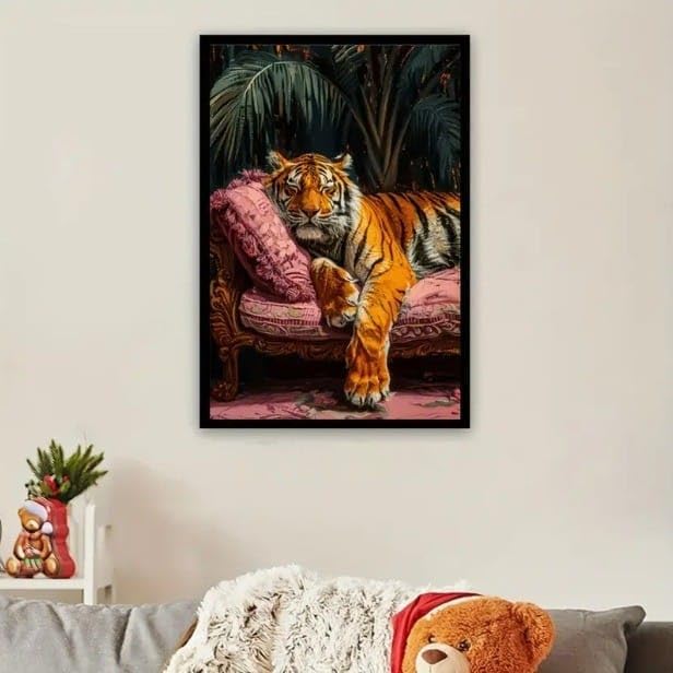 Bohemian Tiger on sofa !