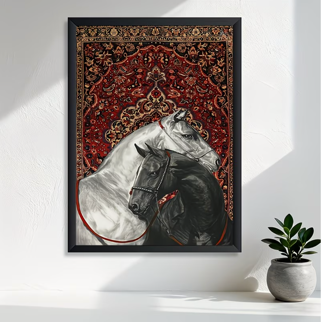 Horse Duo on persian carpet art !
