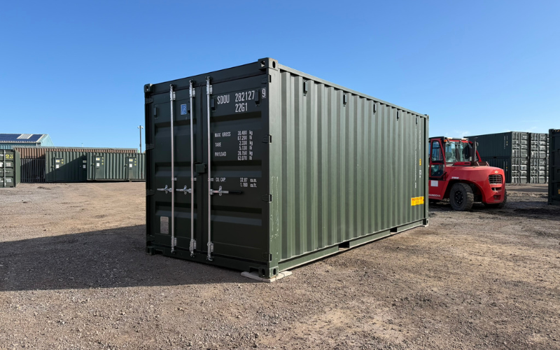 20ft New One Trip Tunnel Container Green at Darlington A66