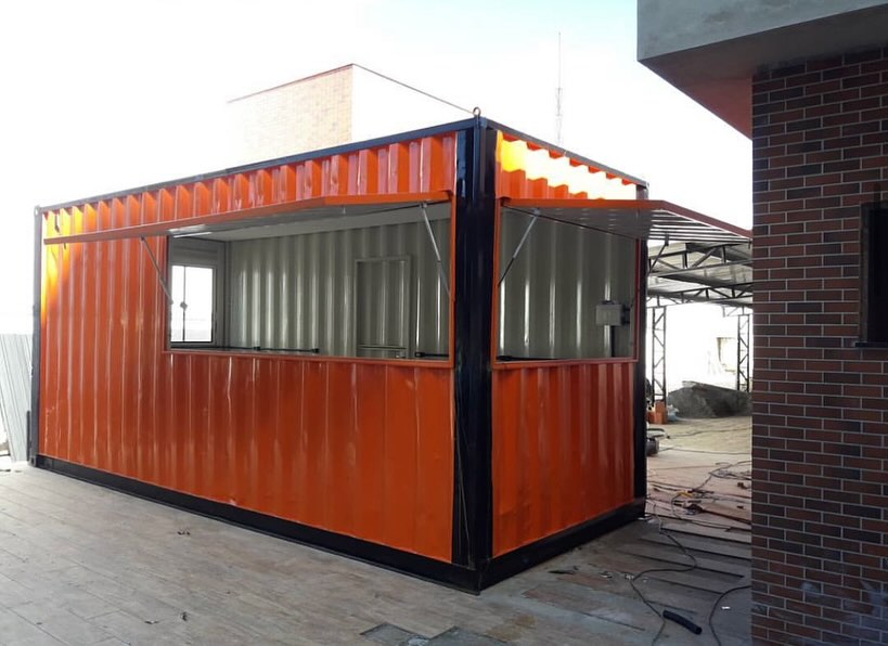 Orange Container Kiosk