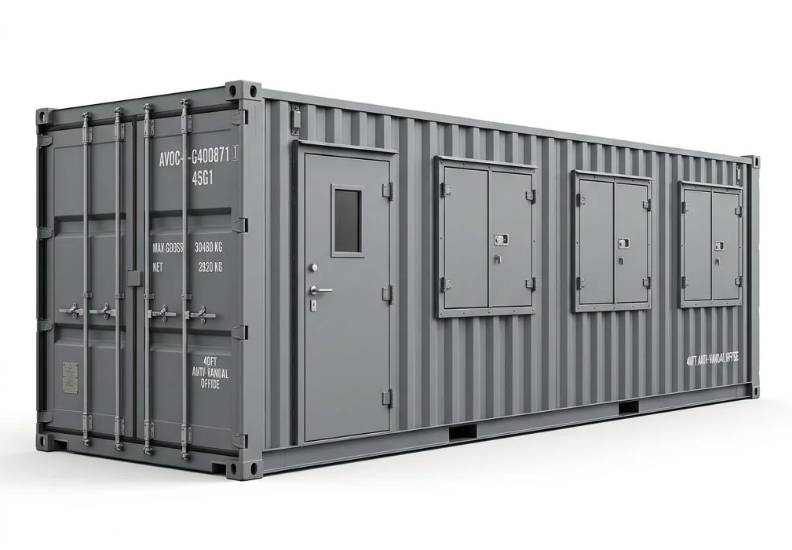 40ft Anti-Vandal Office Container – Converted – Gray