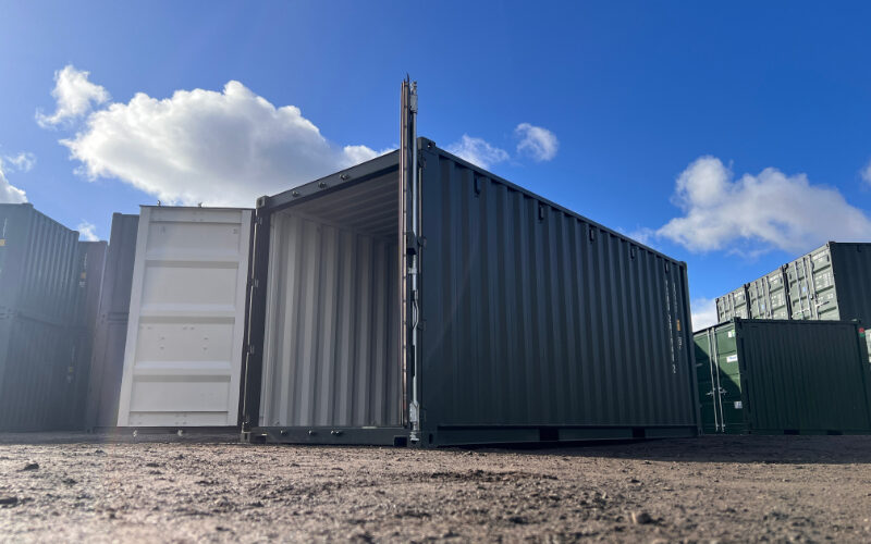 20ft New One Trip Shipping Containers – RAL 6007 Green