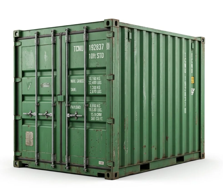 10ft Standard Shipping Container – One-Trip – Green