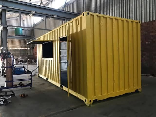 Yellow Shipping Container Office