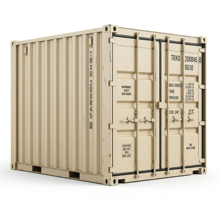 8ft One-Trip Shipping Container – One-Trip – Beige