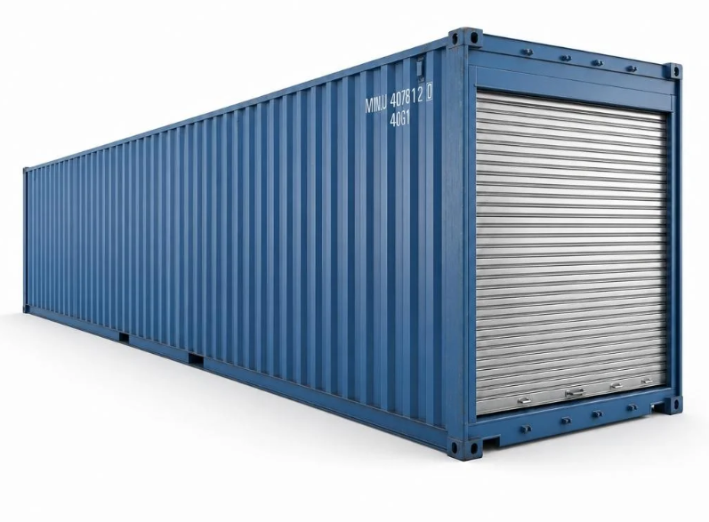 40ft Storage Container with Roll-Up Door – Modified – Blue