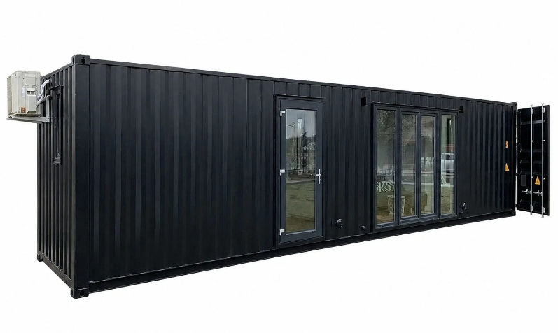40ft High Cube Black Custom Container Home
