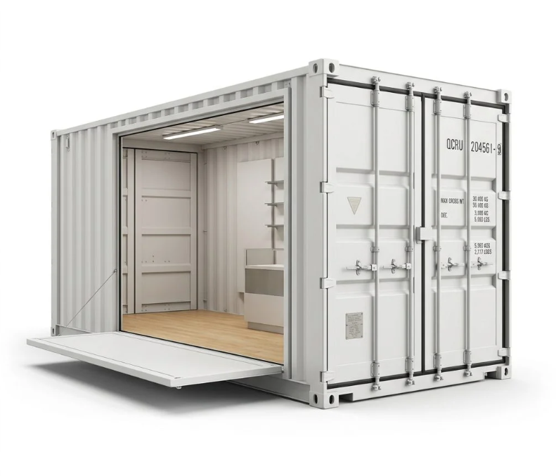 20ft Pop-Up Retail Container – Converted – White
