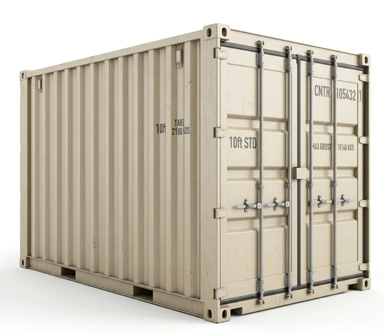 10ft Standard Shipping Container – One-Trip – Beige