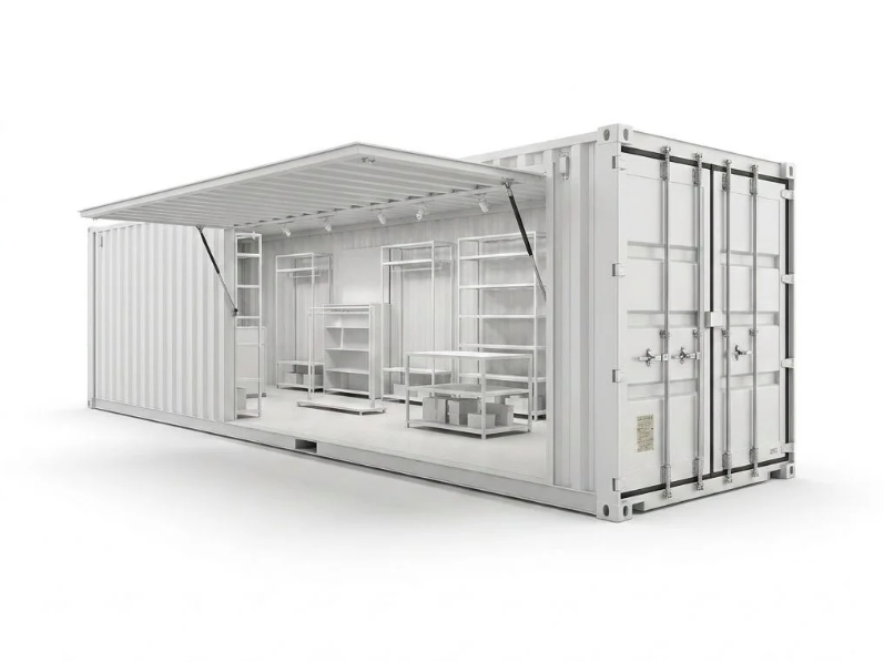40ft Pop-Up Retail Container – Converted – White