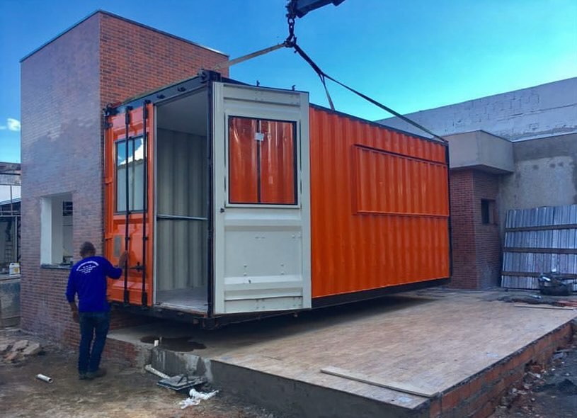Orange Container Kiosk