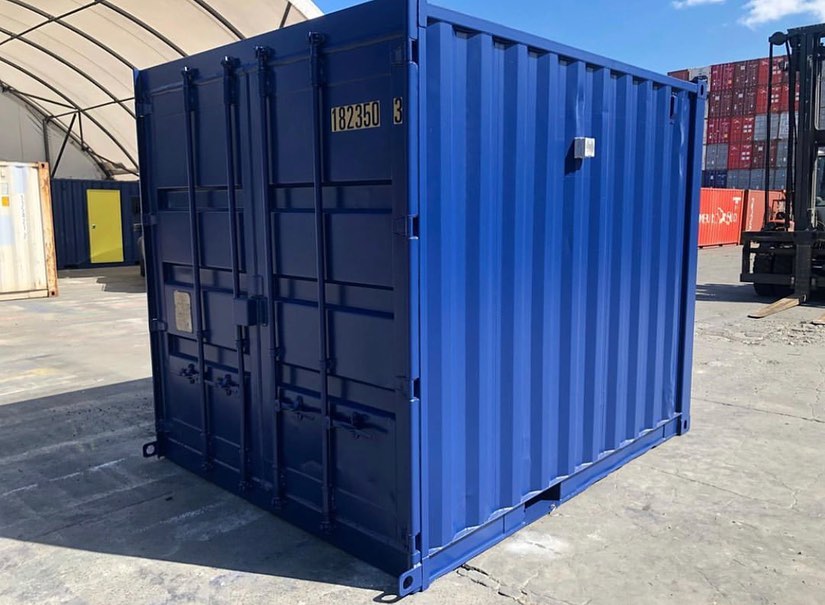 Blue Steel Storage Container