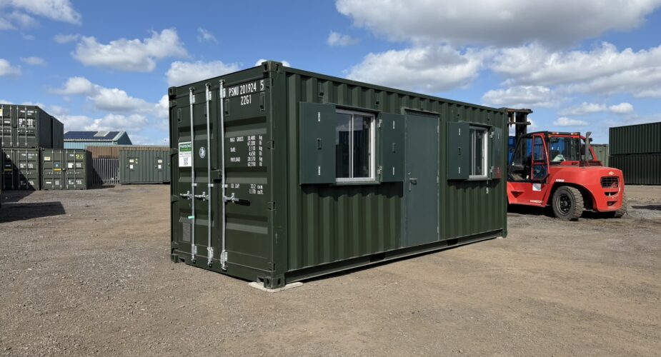 20ft New Office Container in Green (RAL6007)