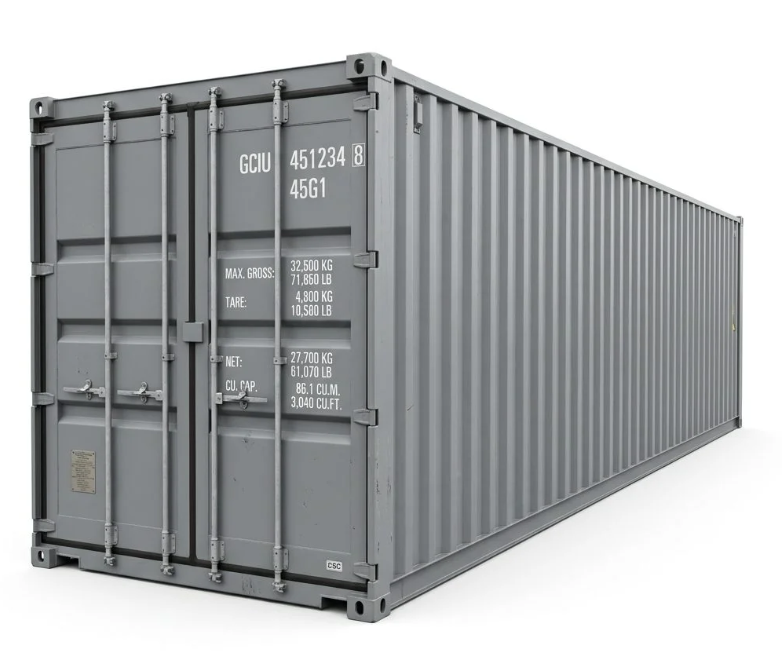 45ft High Cube Container – One-Trip – Gray