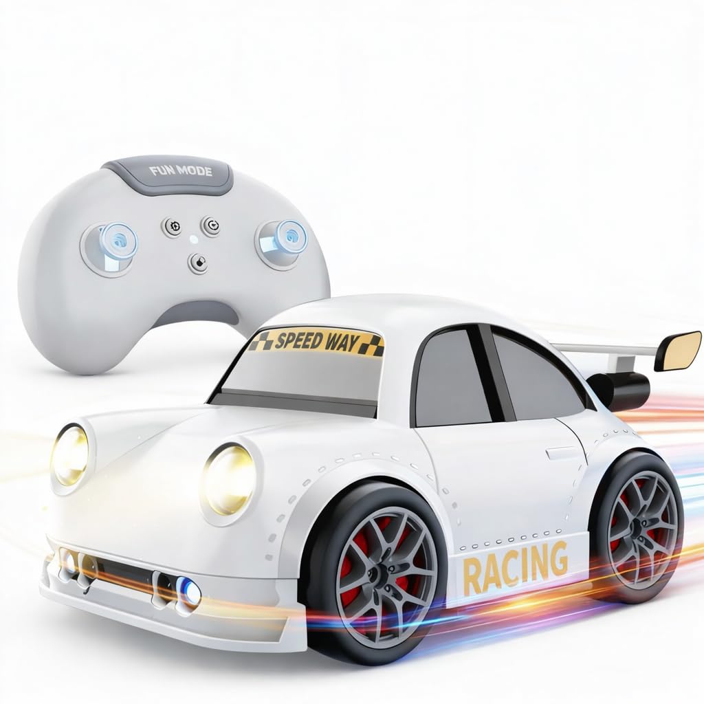 Remote Control RC Drift Racing Car Intelligent Motion Sensor with LED Lights Mini Dream Car Follow Me & Escape Mode Fall Resistant Toy Birthday Gift for for Kids Boys Girls (1 Pcs , Multi-Colour)
