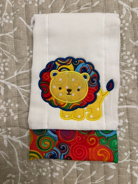 Baby Lion Burp Cloth - Custom Order