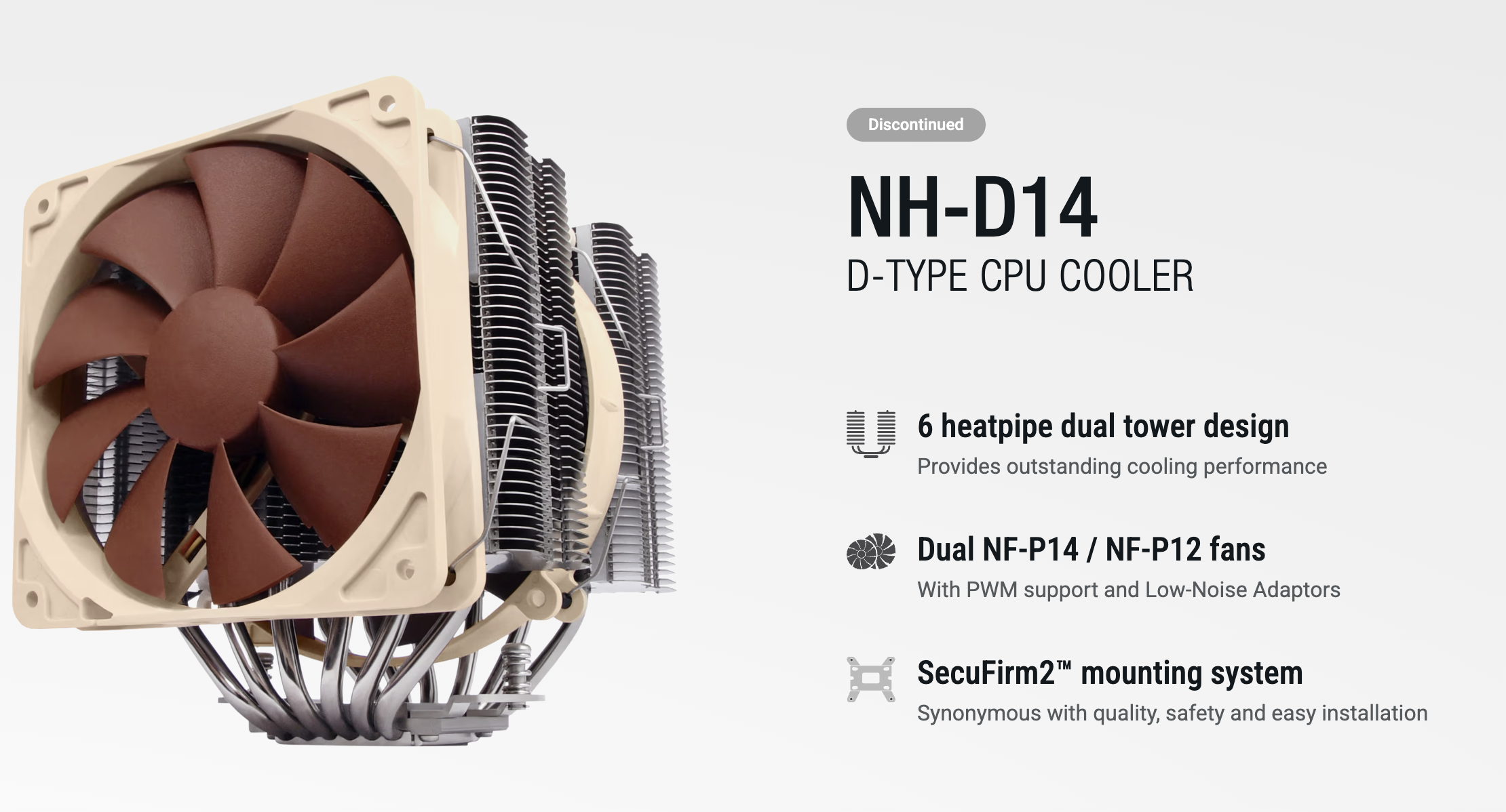 Noctual NH-D14 Dual Tower High Performance CPU Cooler