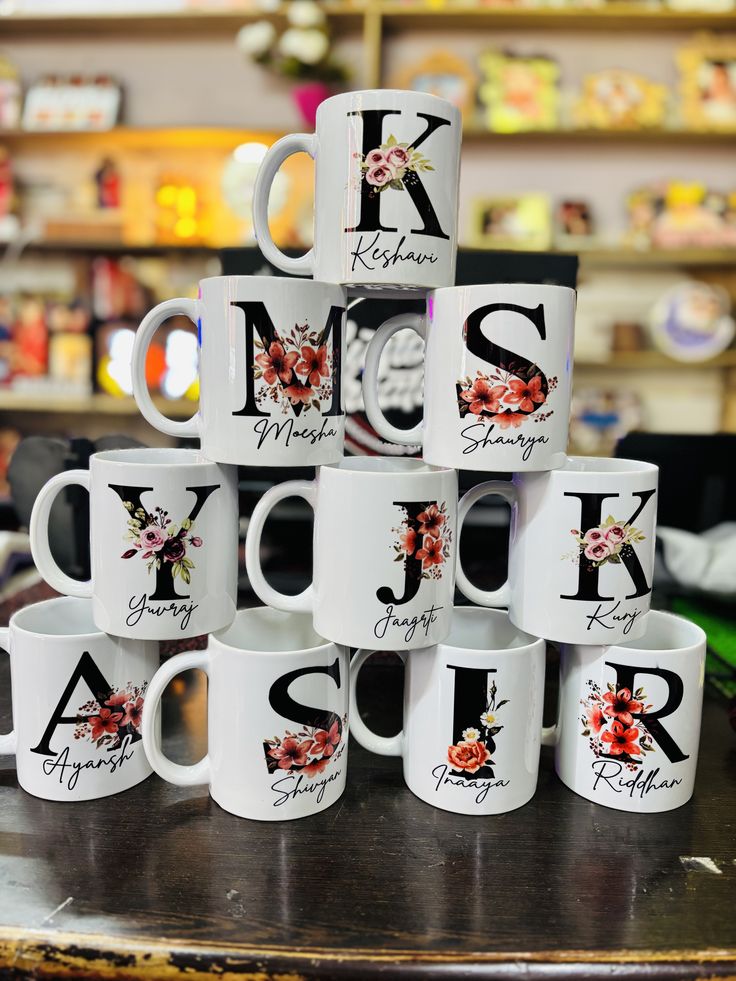 Tazas personalizadas con iniciales