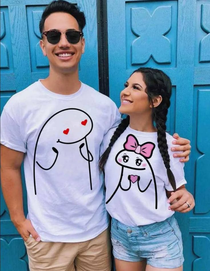 Camisetas pareja caricatura