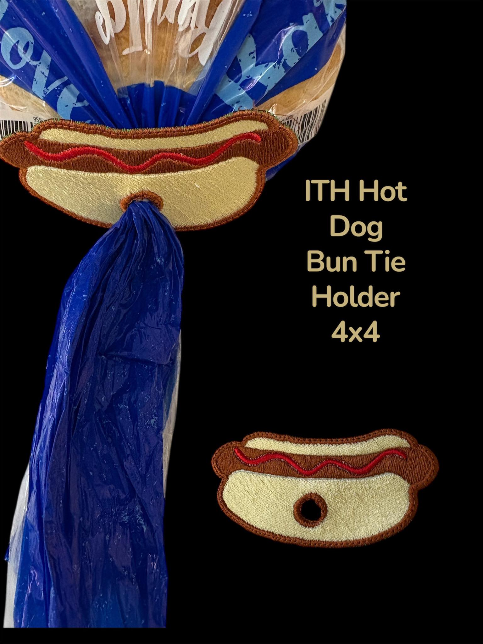 ITH Hot Dog Bun Tie Holder