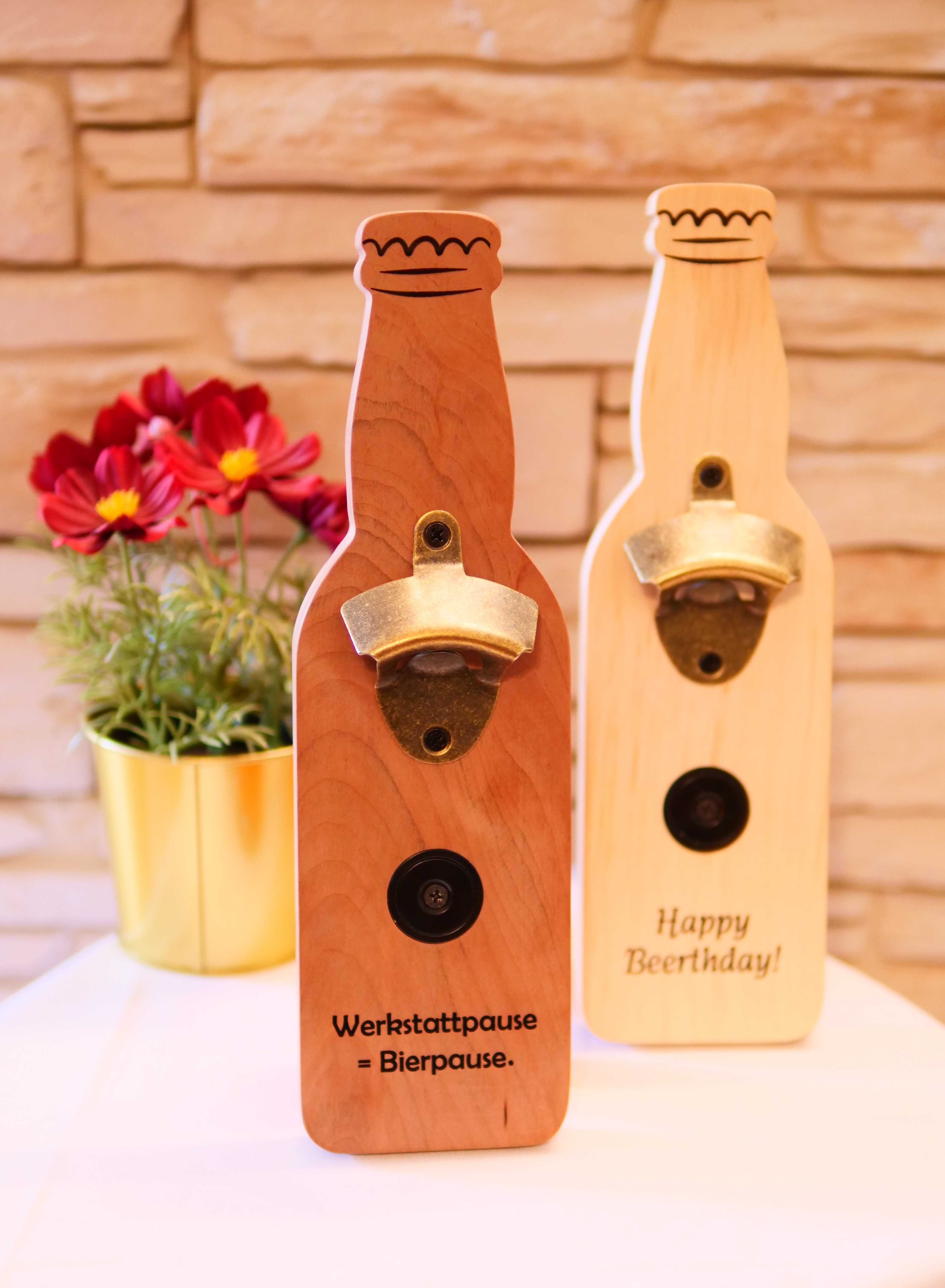 Flaschenöffner aus Holz