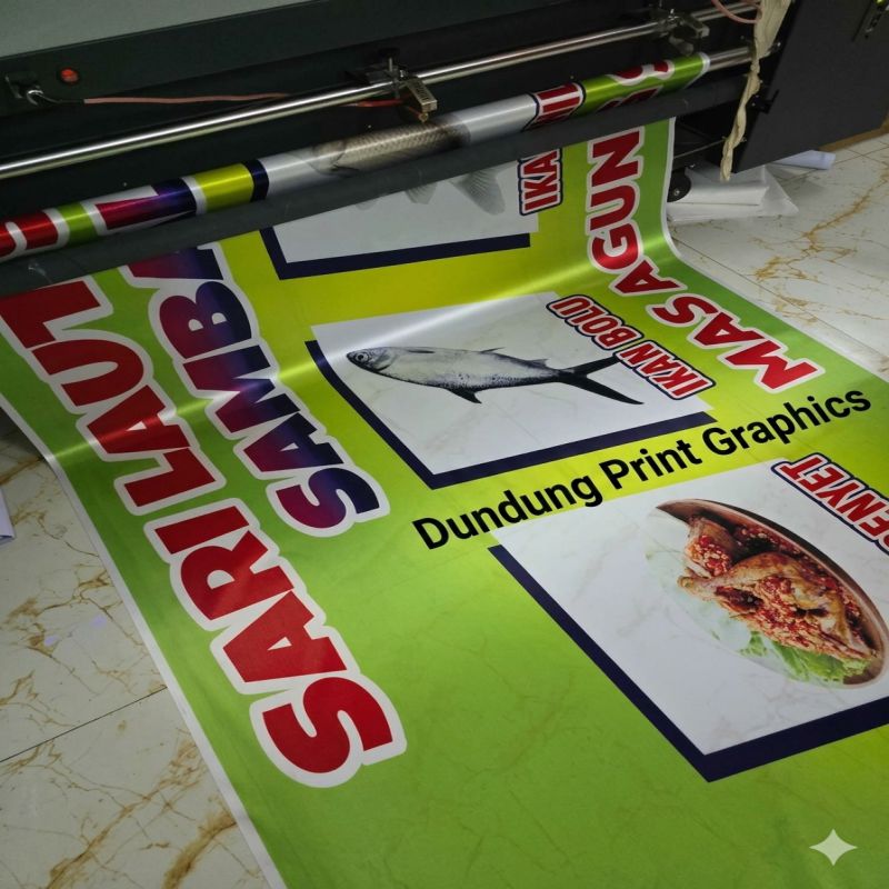 Percetakan Spanduk Sari Laut Kain Satin