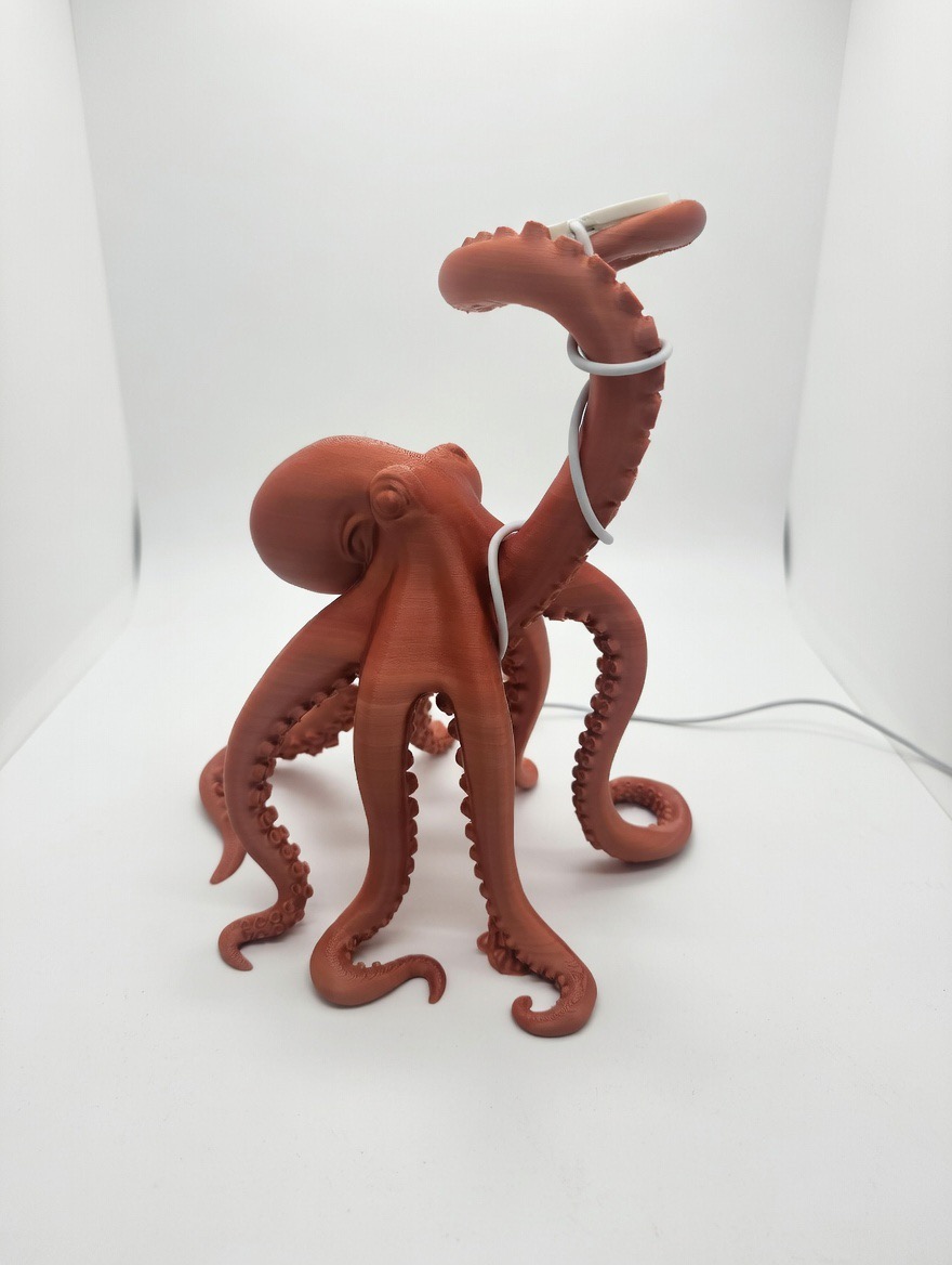 Lampada da scrivania a forma di polpo