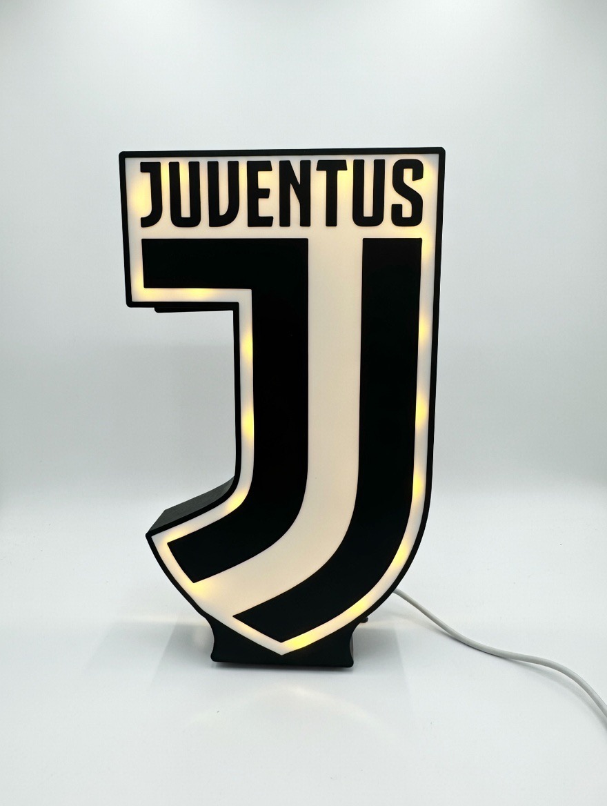 Lampada a LED con logo della Juventus