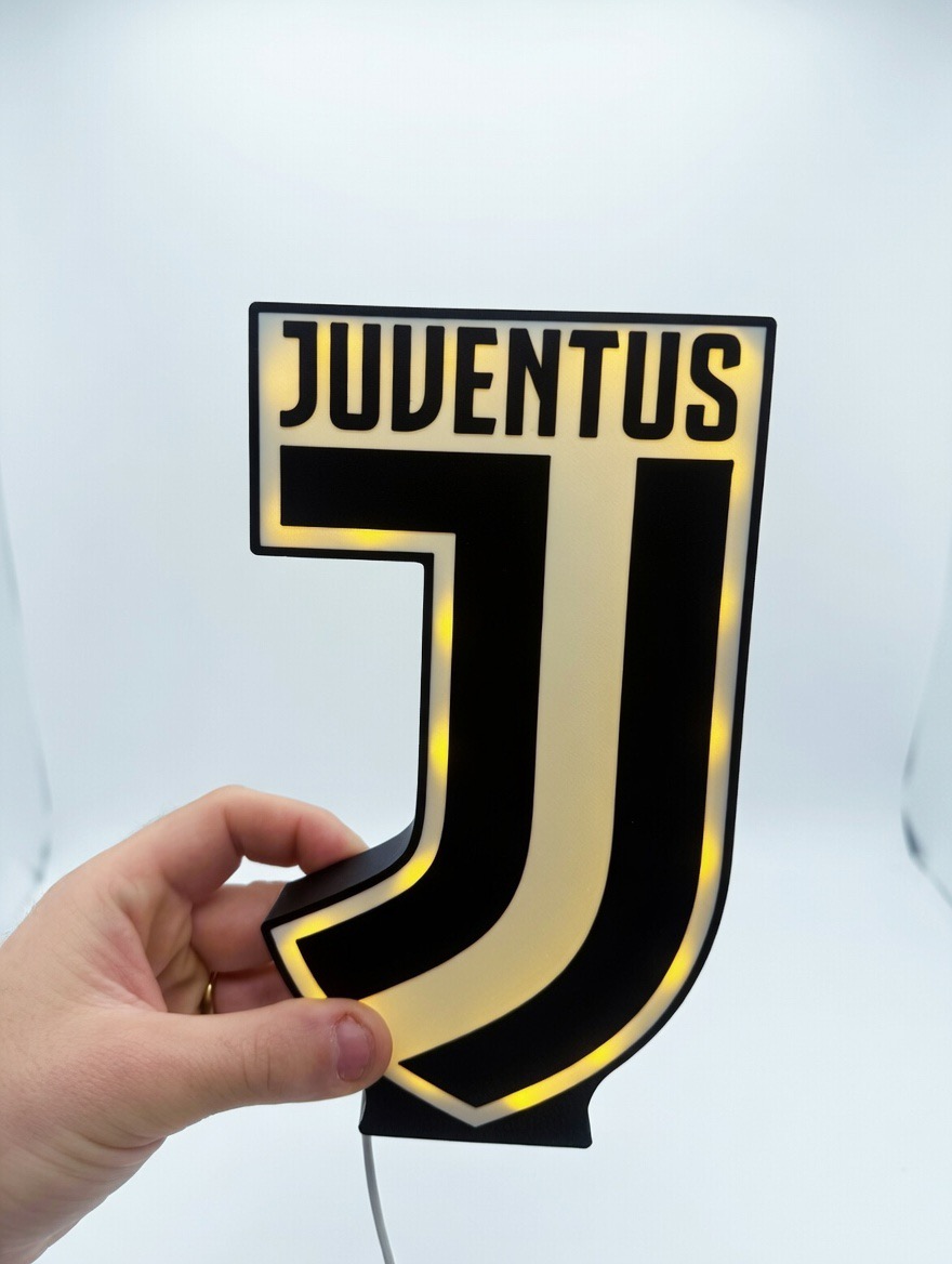 Lampada a LED con logo della Juventus