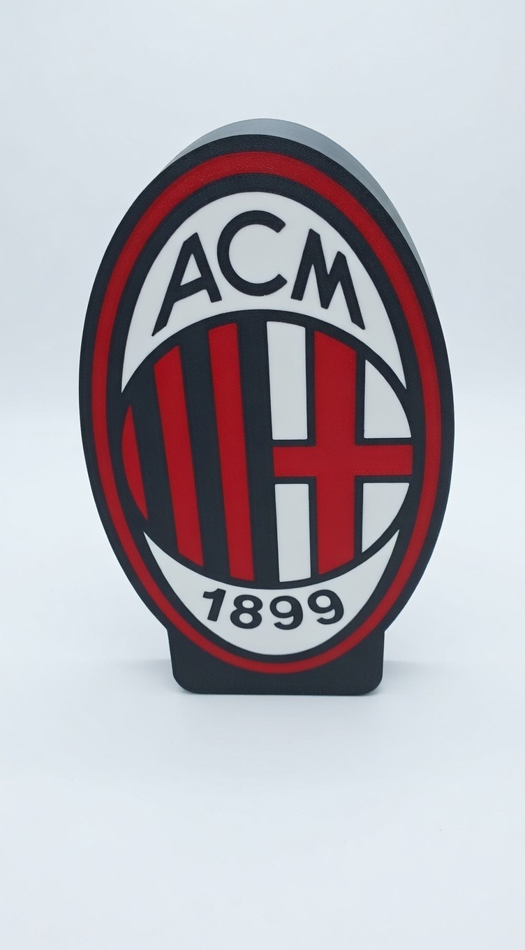 Targa con il logo dell'AC Milan