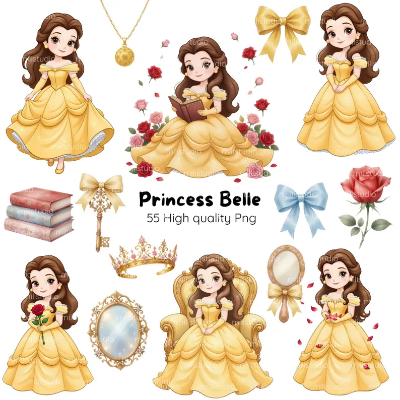 Clipart Digital Princesa Bella