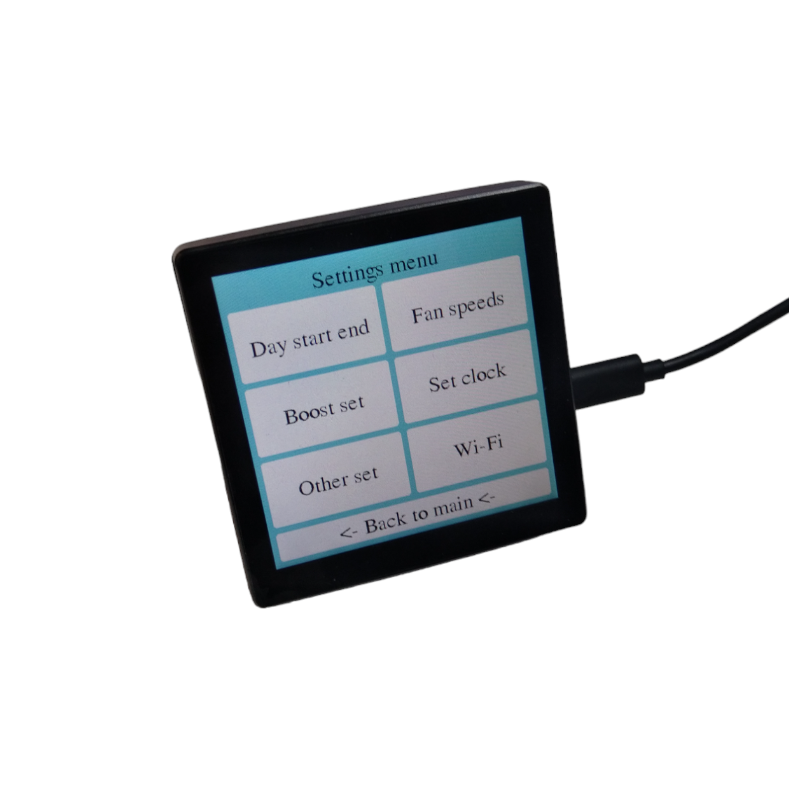4 inch wall mounted ips touch screen programator controller kw-41 for ccf350 ccf500 units