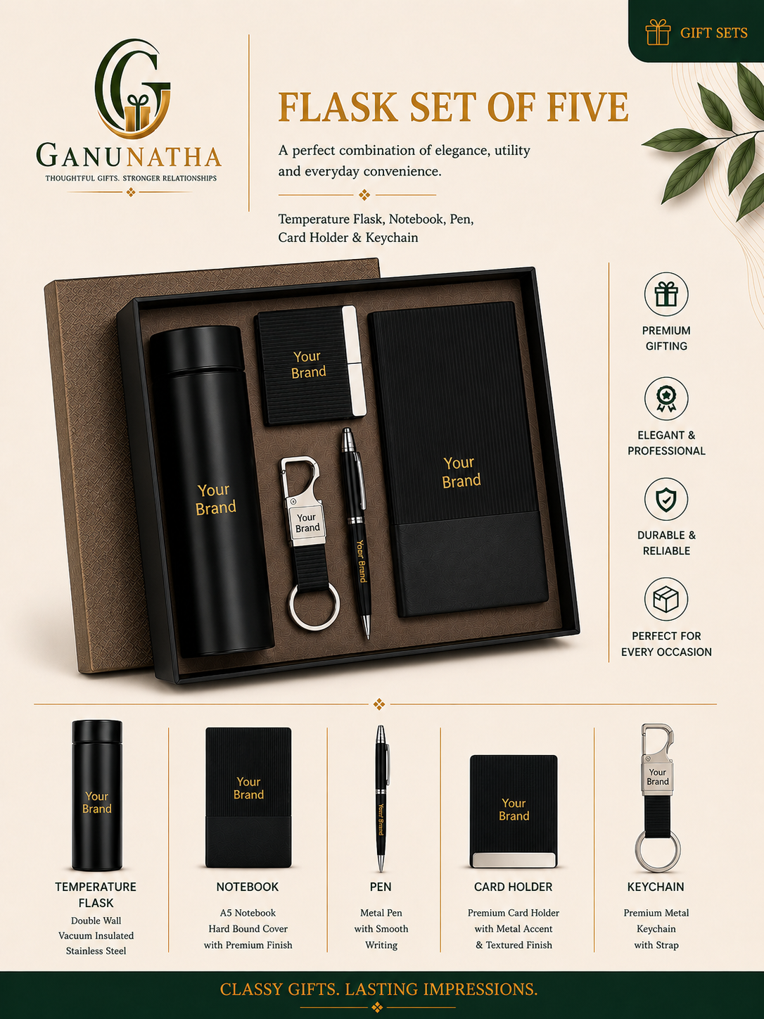 Flask Gift Set of Five