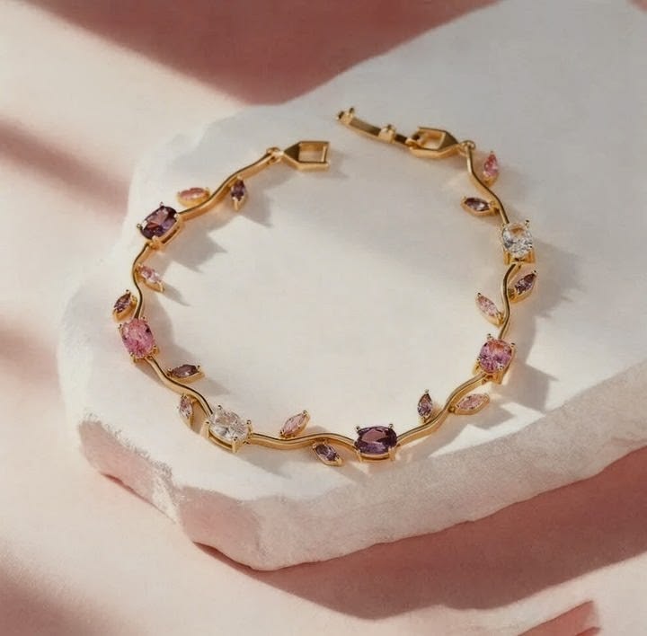 Blush pink Tulip Bracelet 