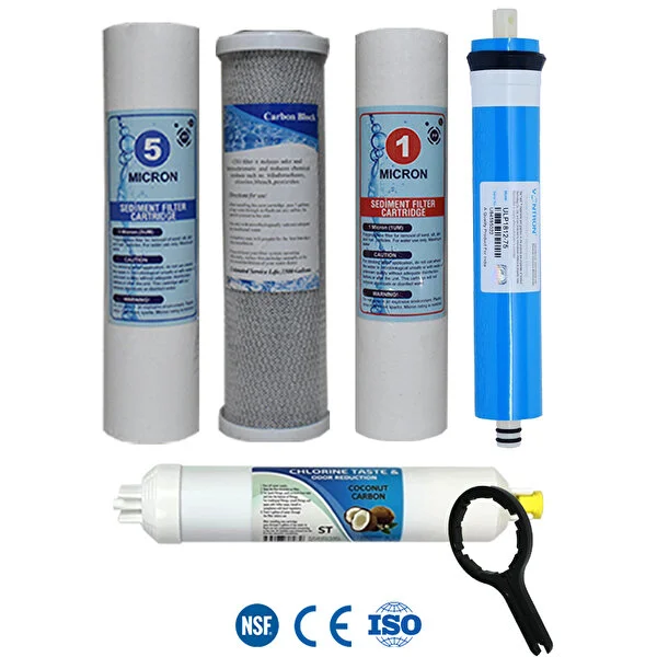 5’li Su Arıtma Filtre Seti – Tüm Ev Tipi Cihazlarla Uyumlu Yüksek Performans