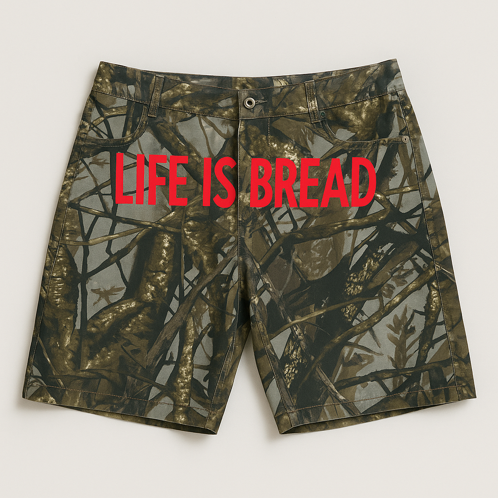 Life Is Bread Camouflage Shorts