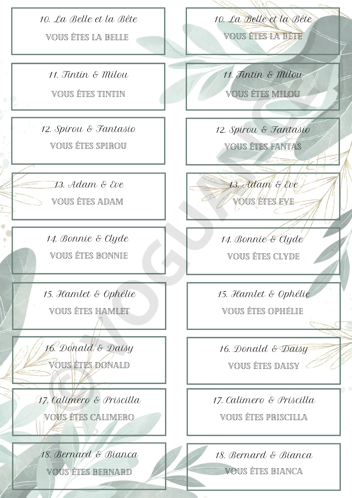Jeu des Binômes 