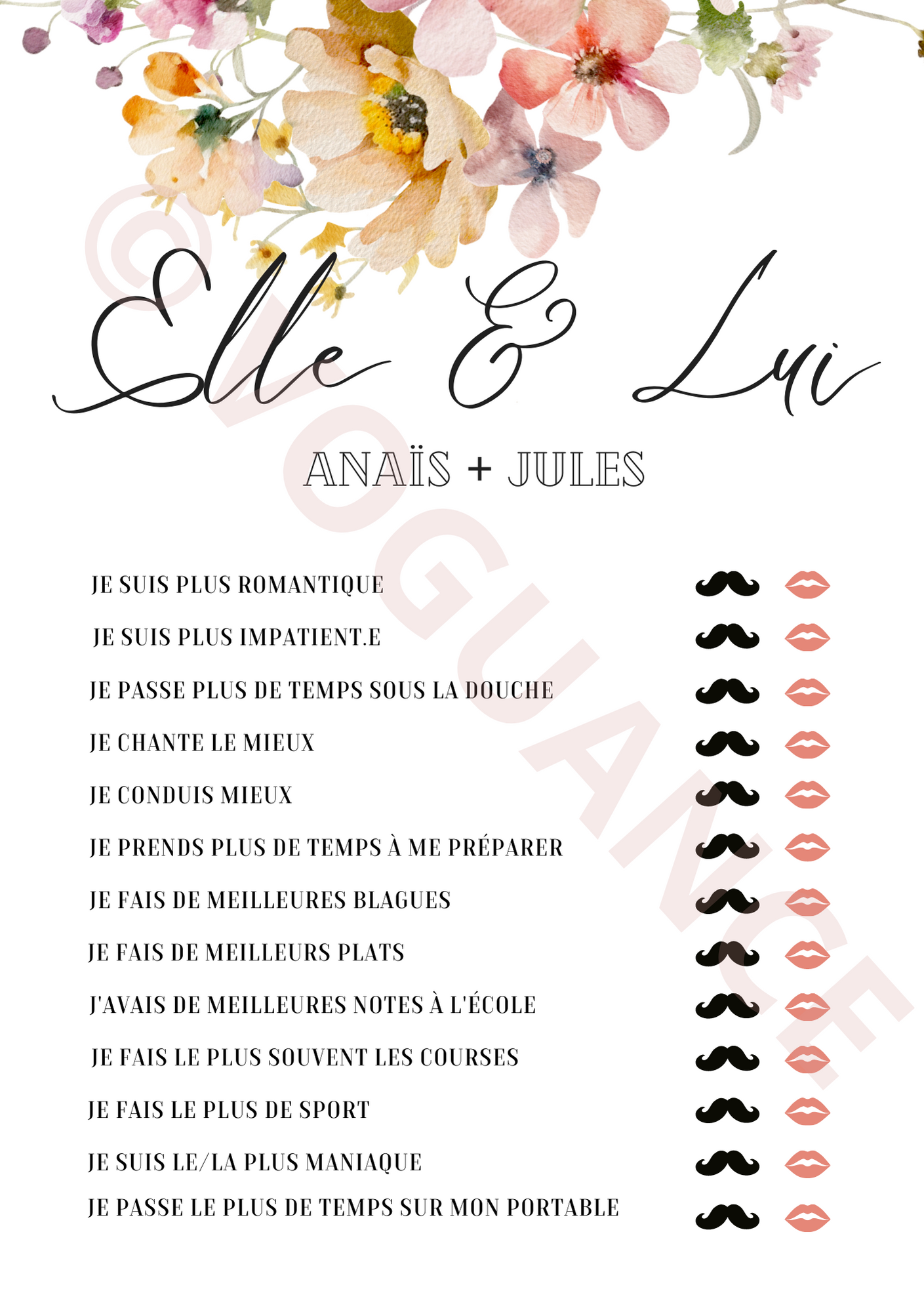 Jeu Elle et Lui 
