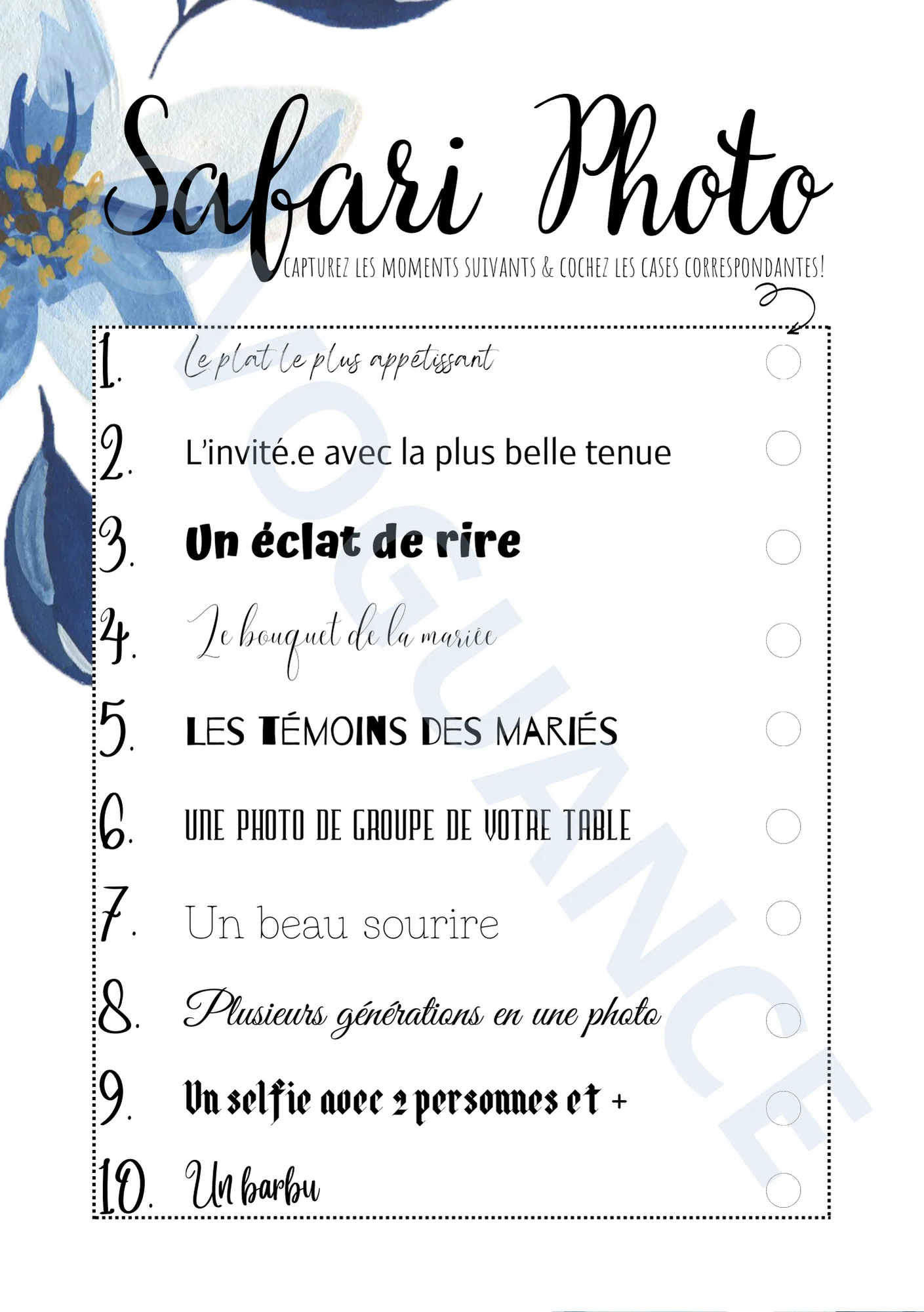Lot 3 jeux de mariage