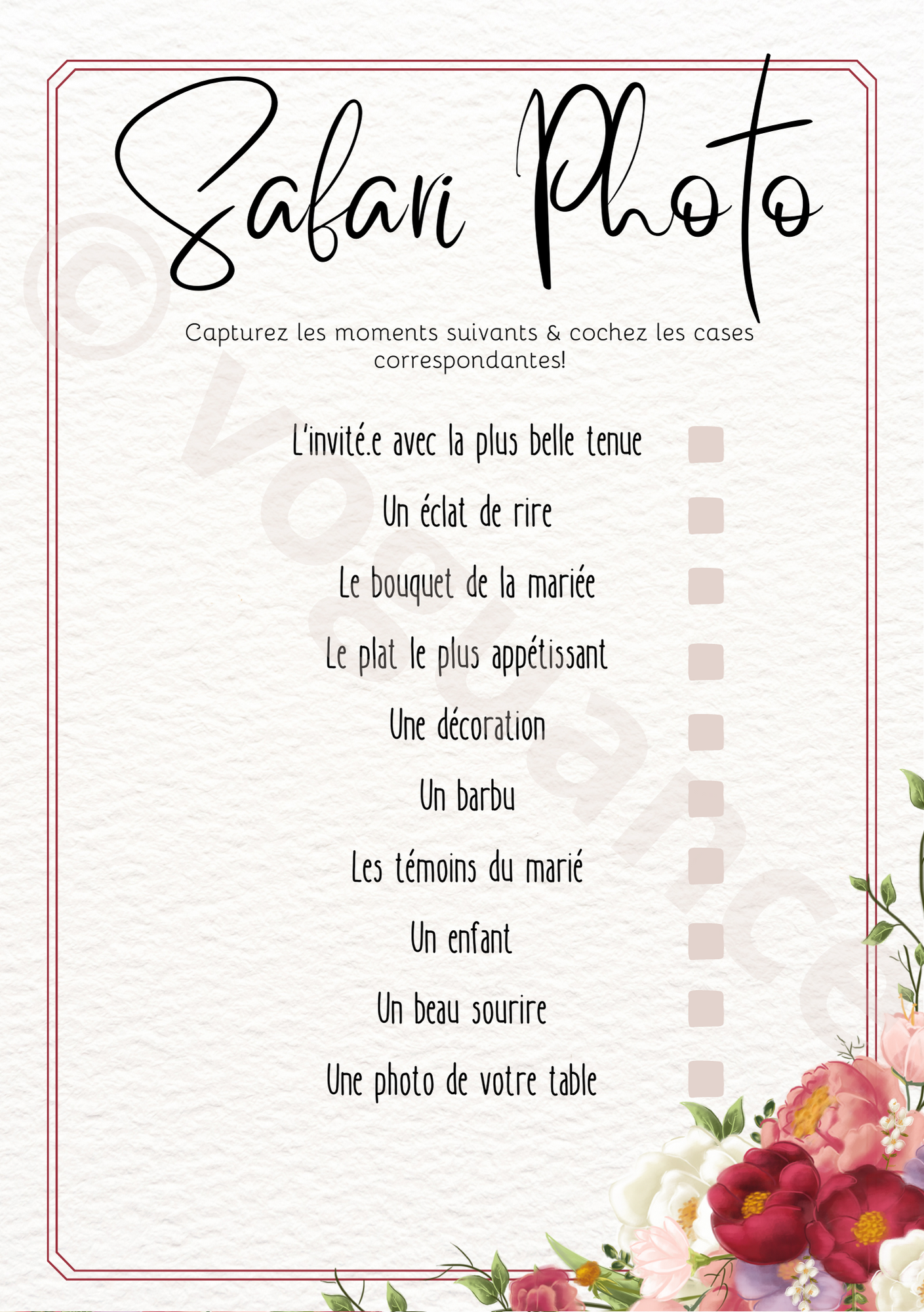 Lot 3 jeux de mariage